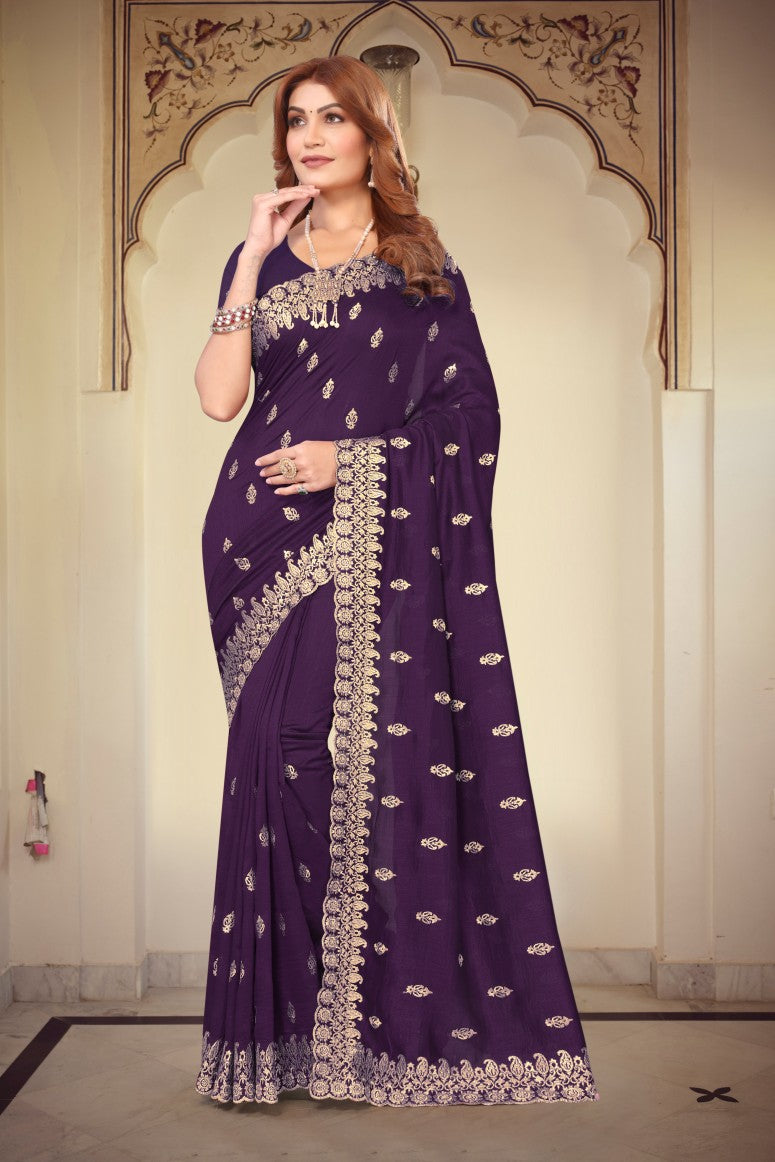 Catalog Designer Embroidery Work Saree