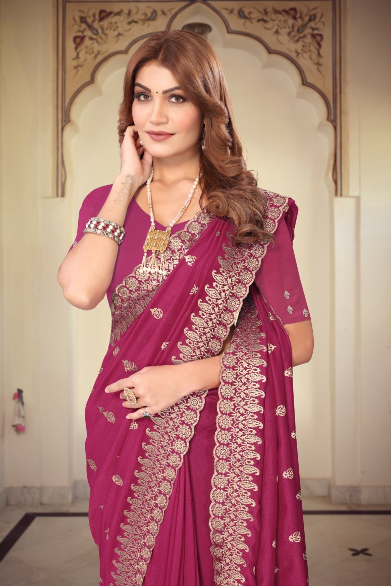 Catalog Designer Embroidery Work Saree