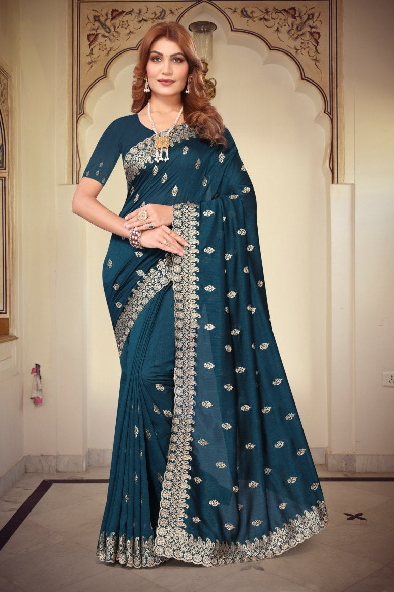 Catalog Designer Embroidery Work Saree