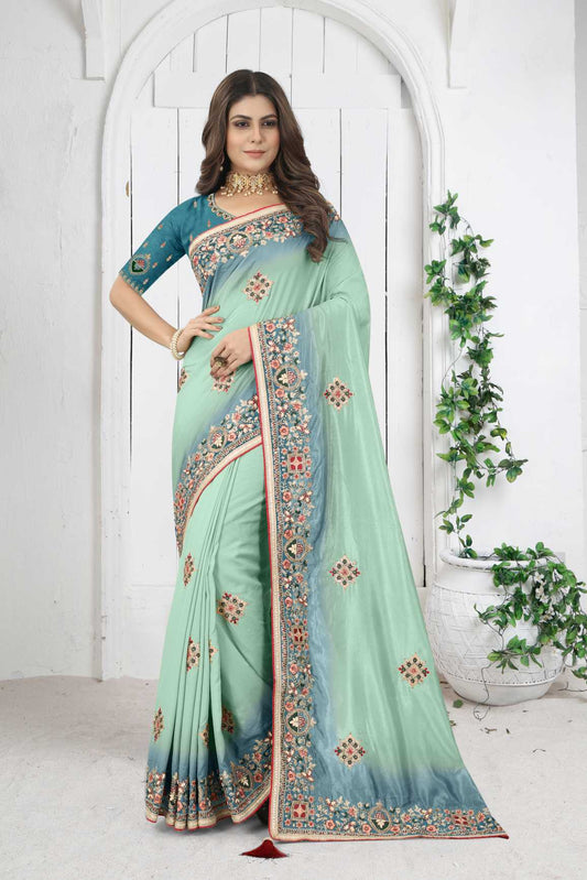 Embroidery Work Saree