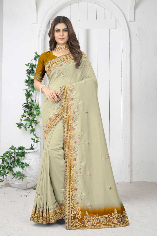 Embroidery Work Saree