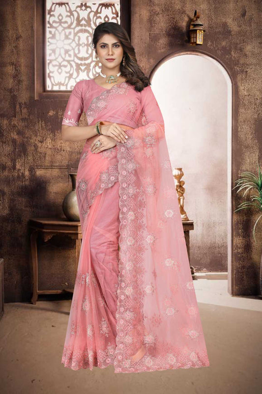 Embroidery Work Saree