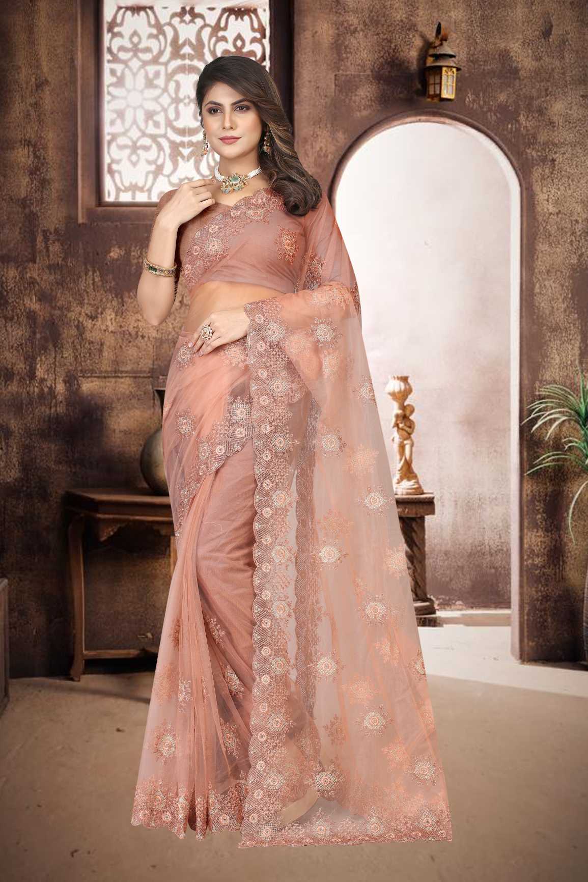 Embroidery Work Saree