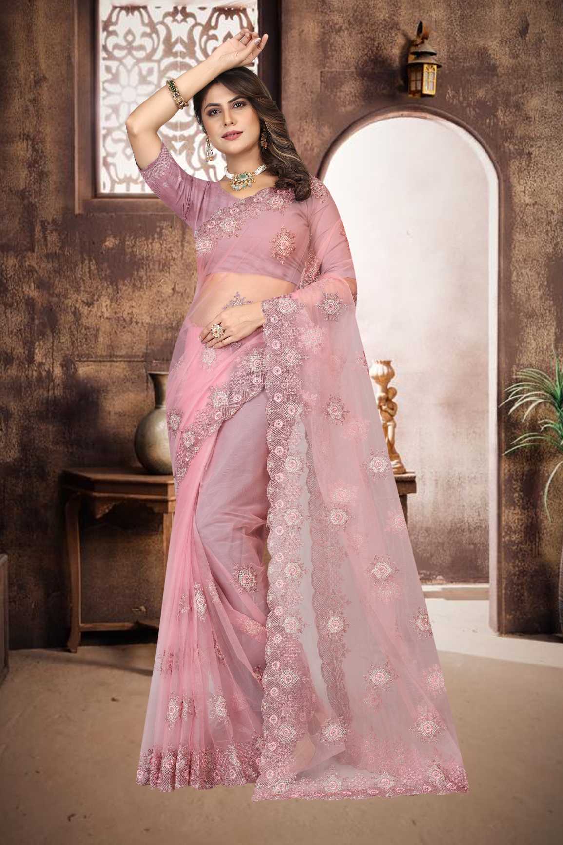 Embroidery Work Saree