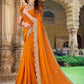 Georgette Silk Saree With Embroidery Work