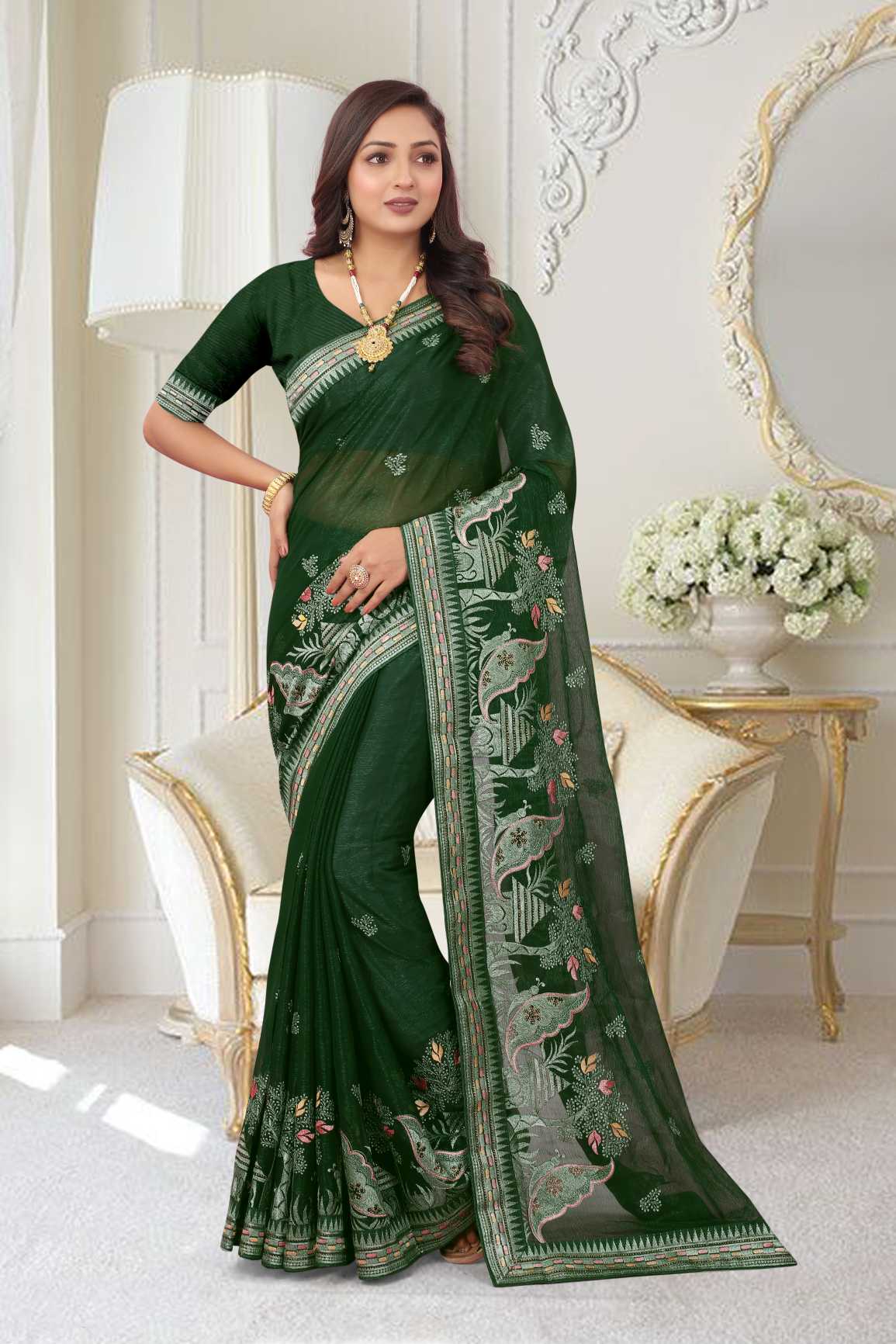 Georgette Silk Saree