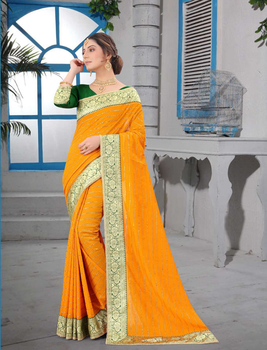 Embroidery Work Saree