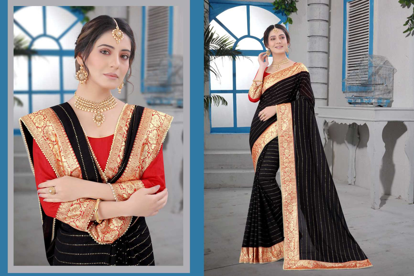 Embroidery Work Saree