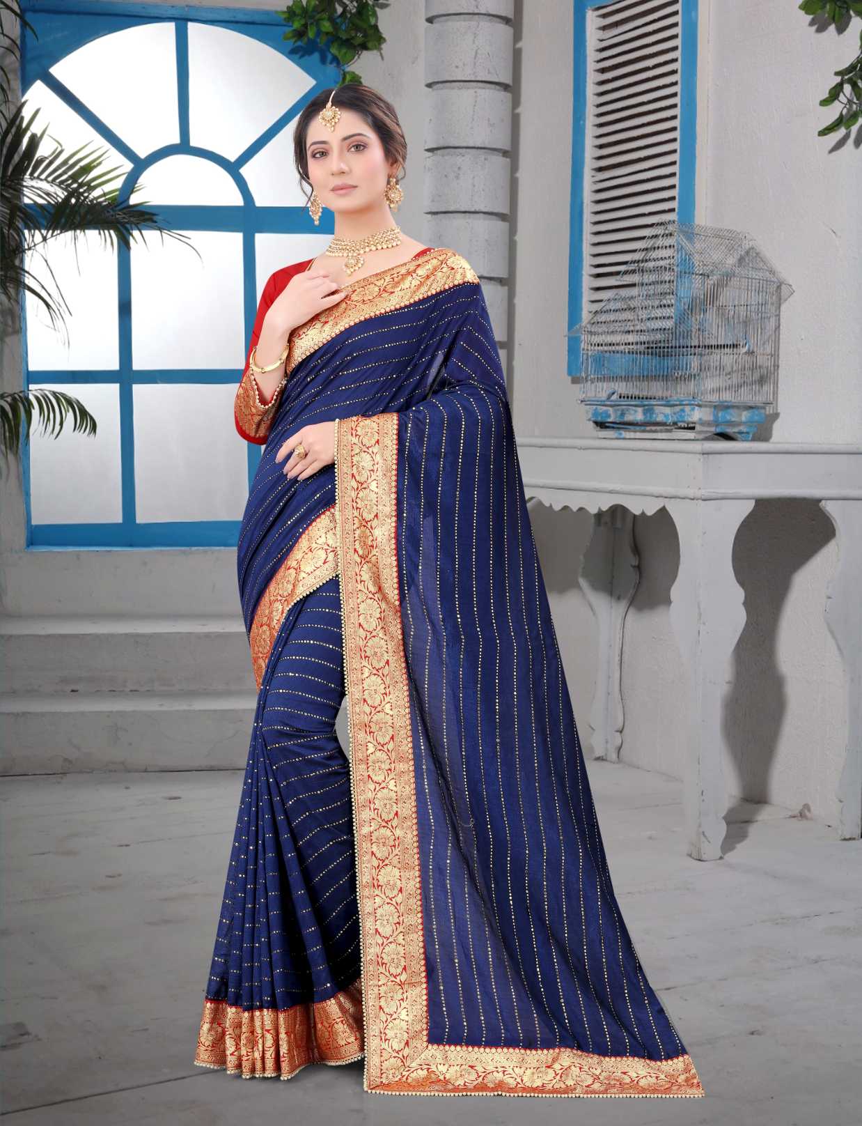 Embroidery Work Saree