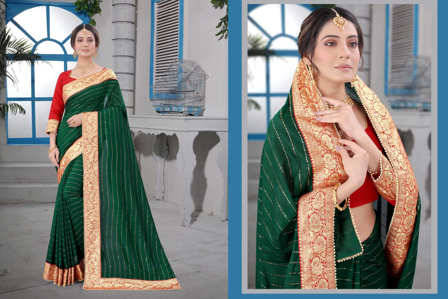 Embroidery Work Saree