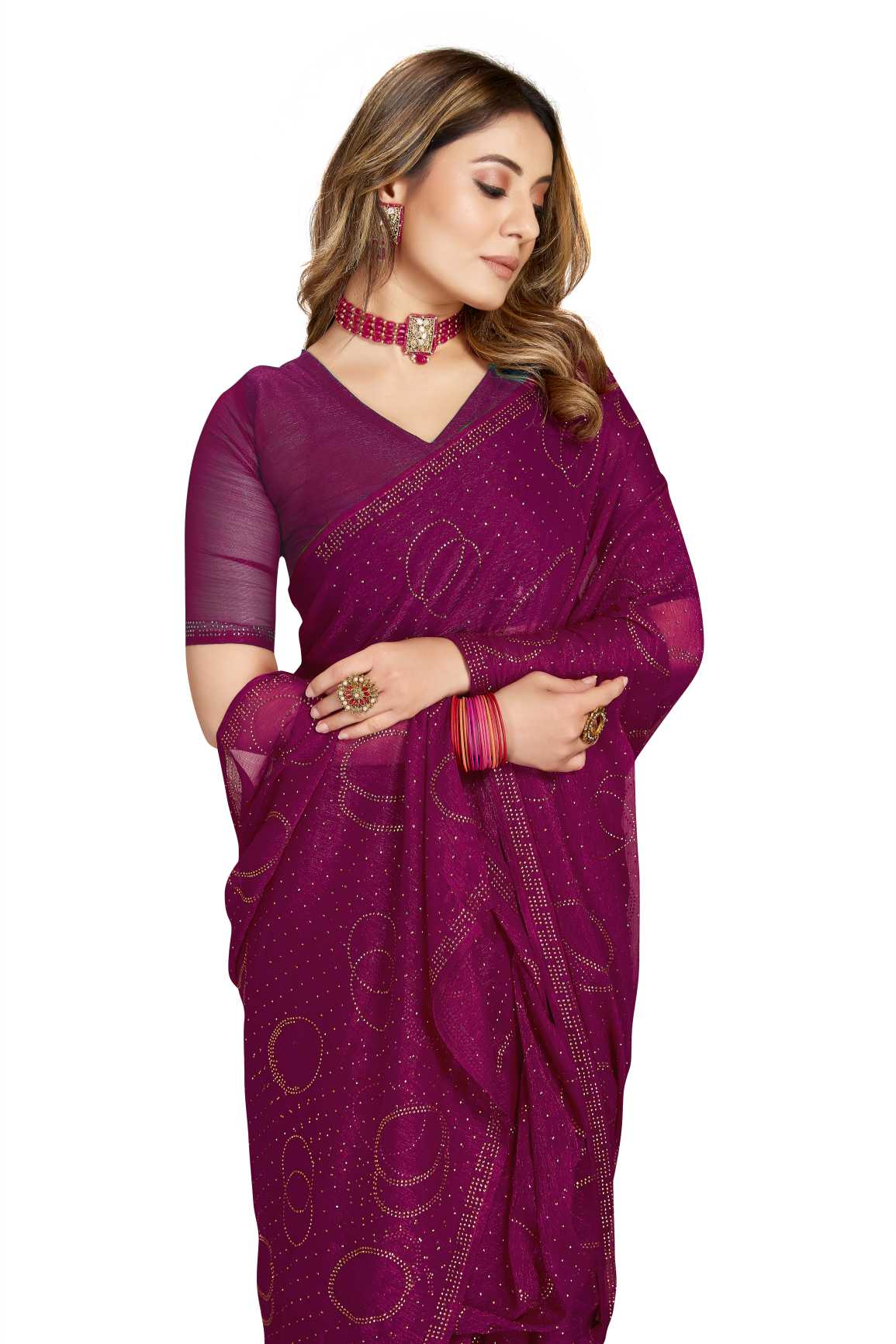 Georgette Silk saree