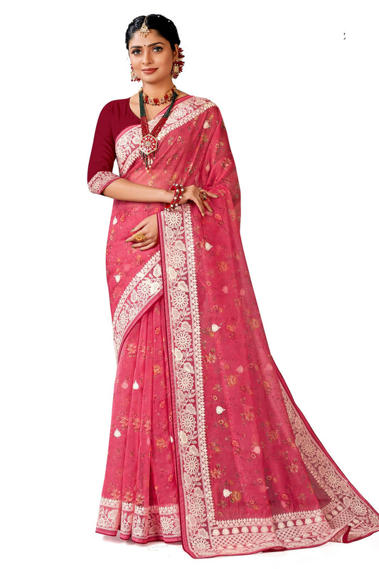 Embroidery Work Saree