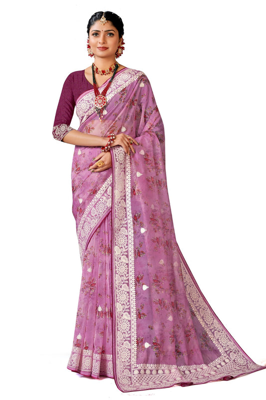 Embroidery Work Saree