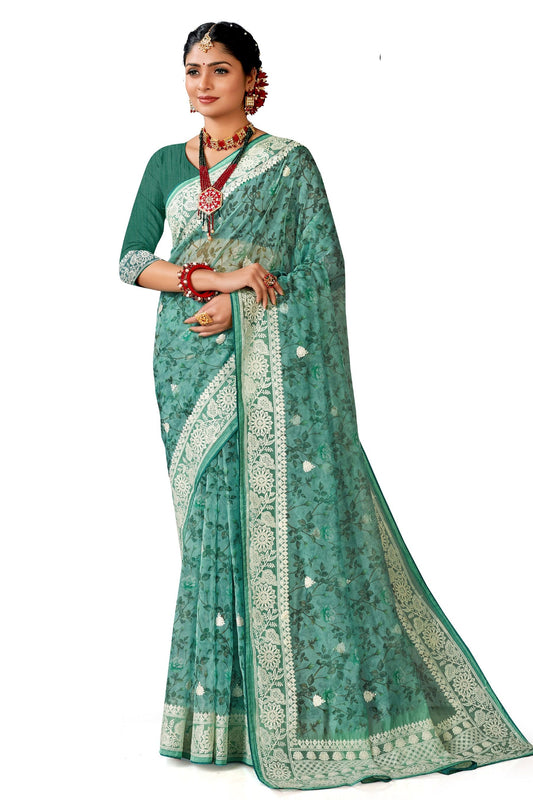 Embroidery Work Saree