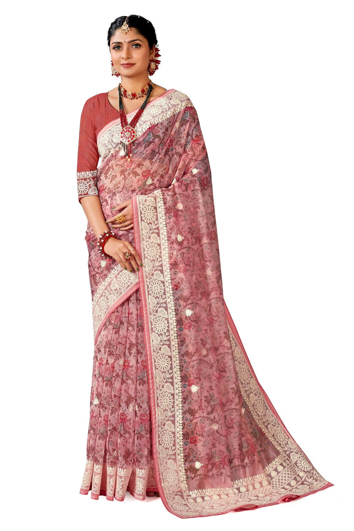 Embroidery Work Saree