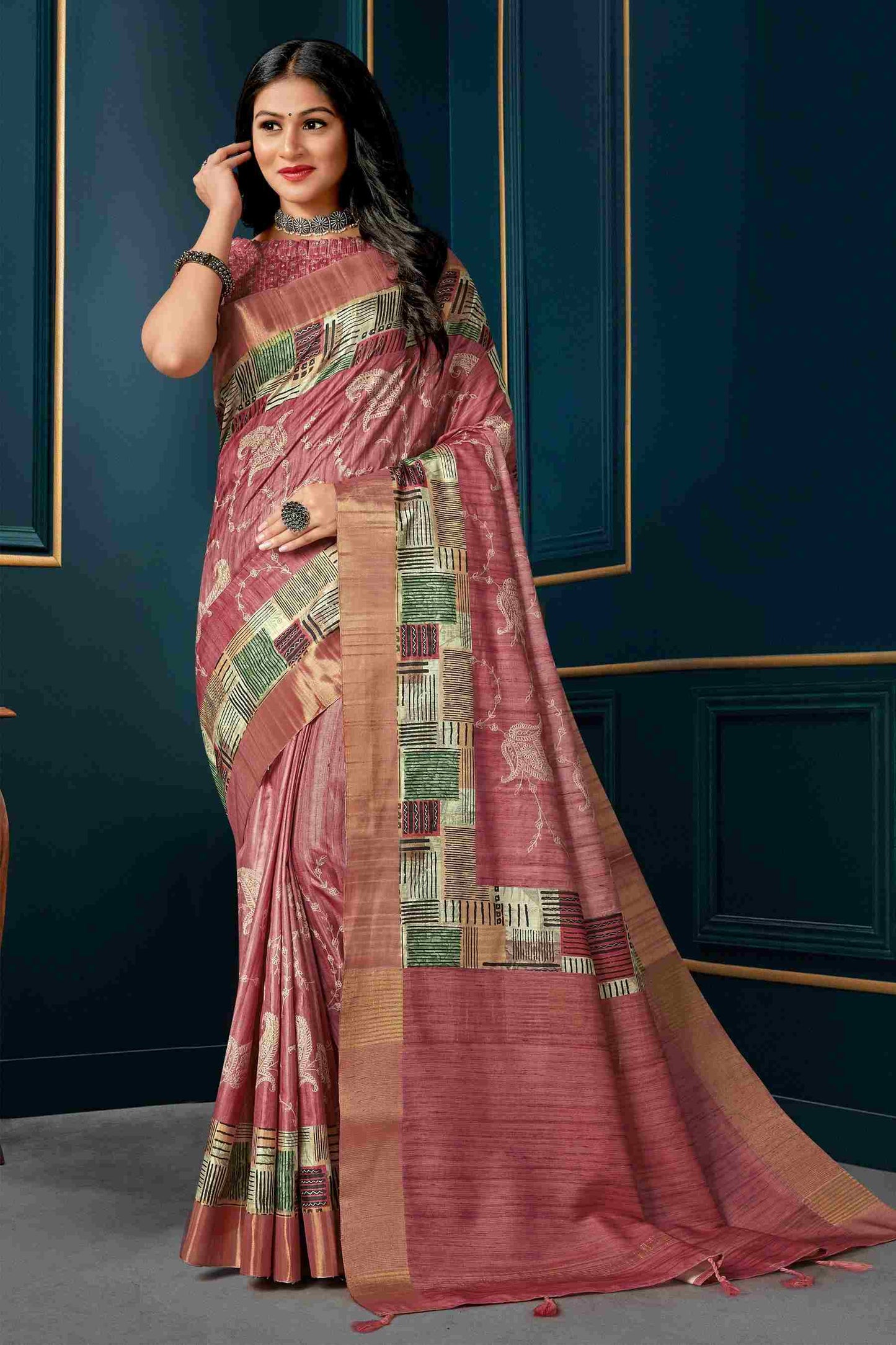 Catalog Designer Embroidery Work Saree