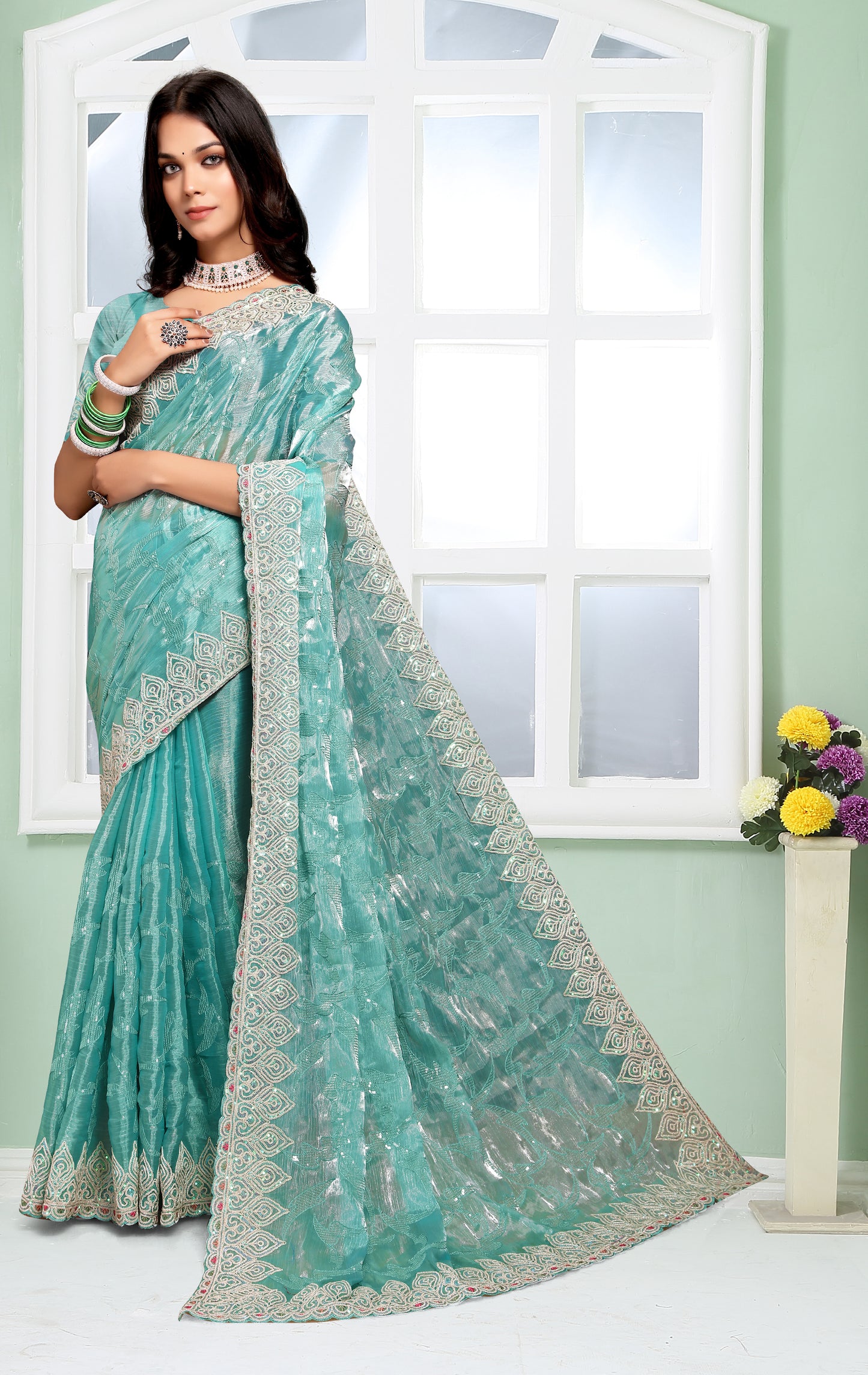 Catalog Designer Embroidery Work Saree