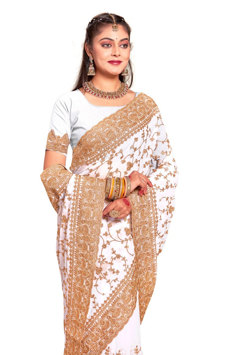 Georgette Silk Saree