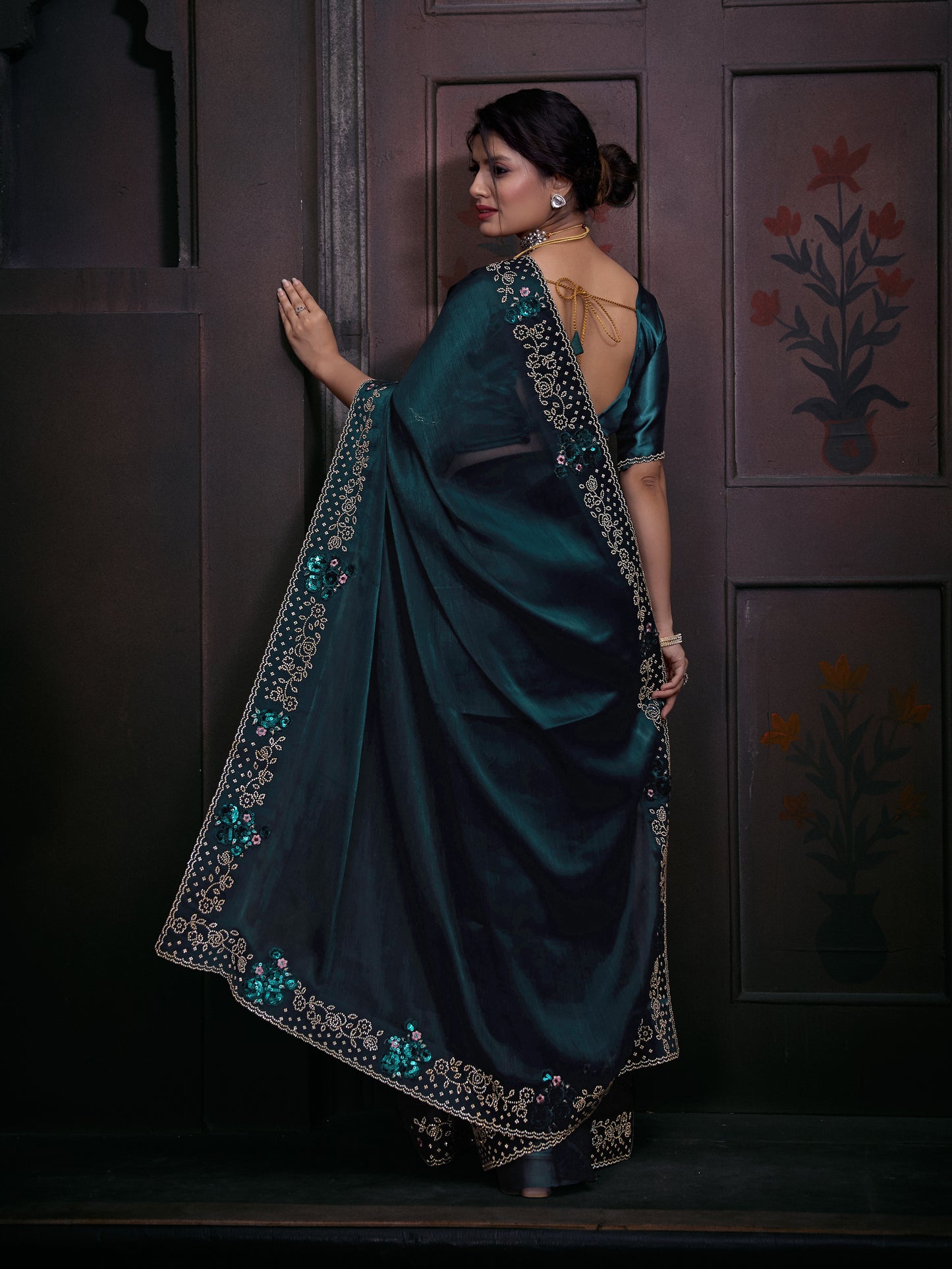 Catalog Designer Embroidery Work Saree