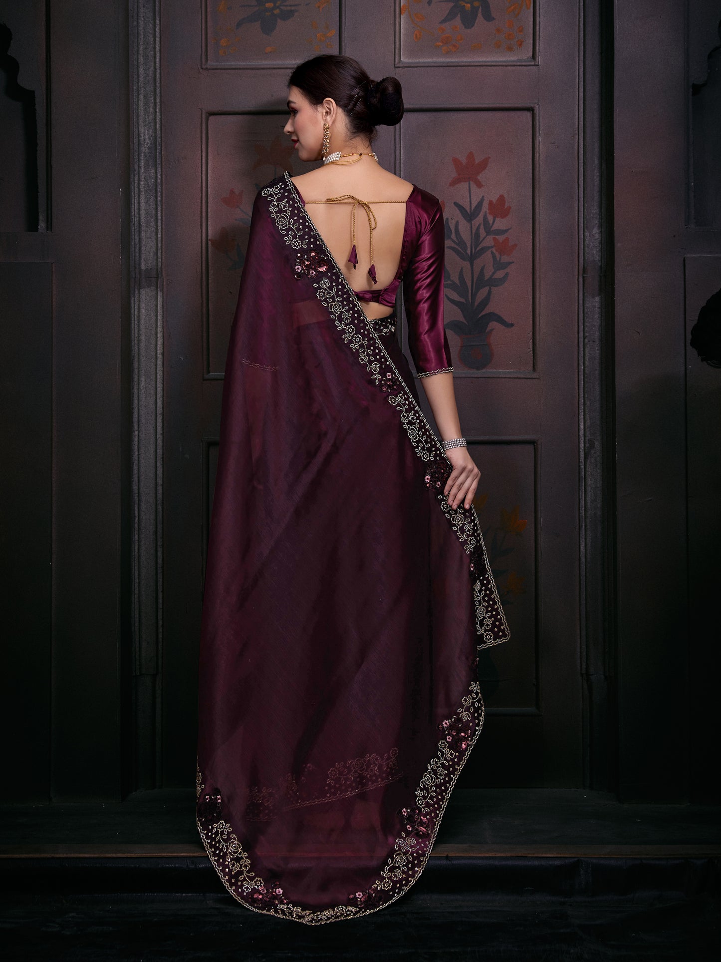 Catalog Designer Embroidery Work Saree