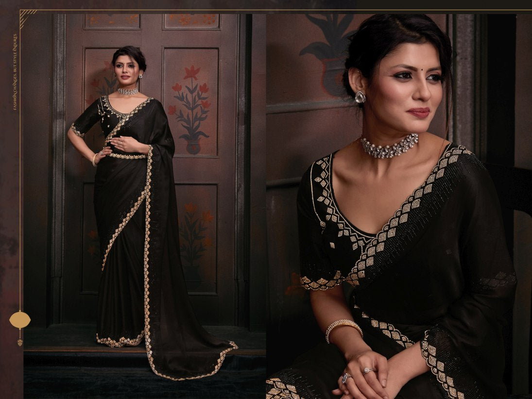 Georgette Silk saree