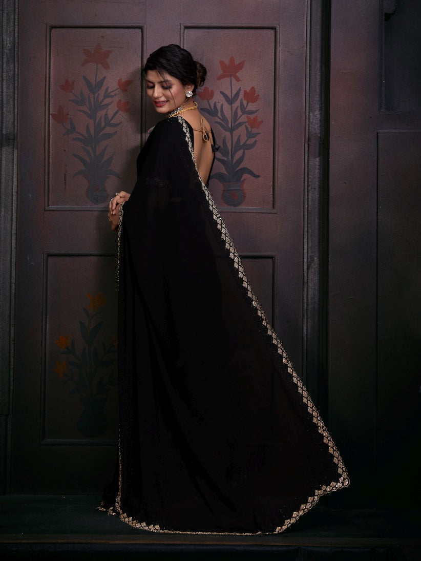 Georgette Silk saree