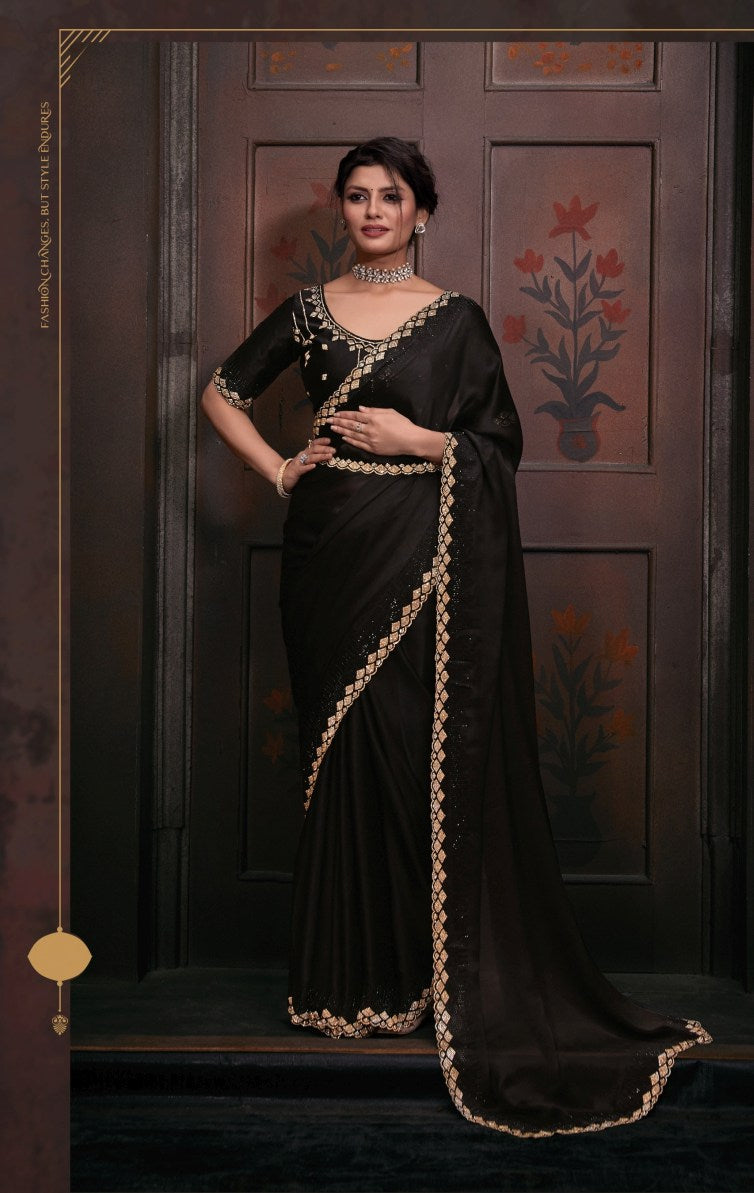 Georgette Silk saree