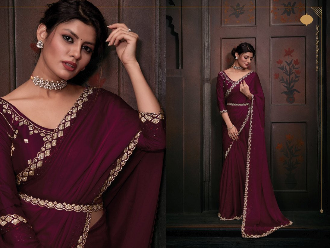 Georgette Silk saree