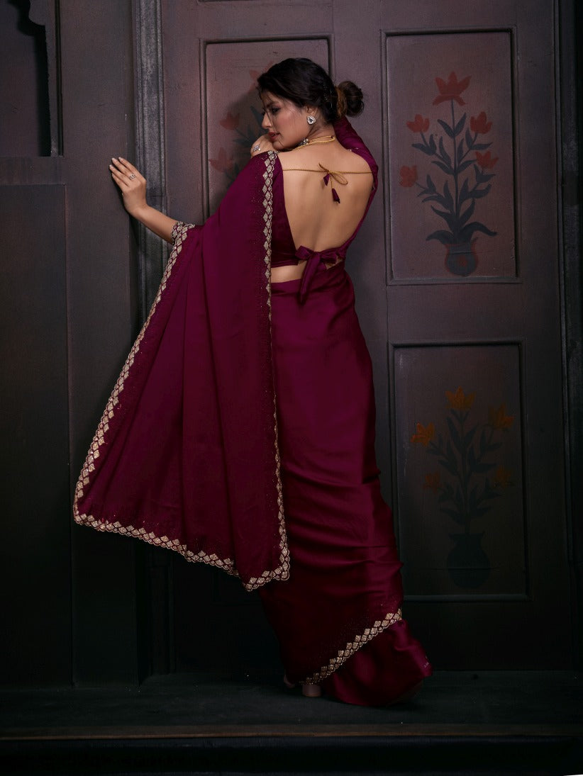 Georgette Silk saree