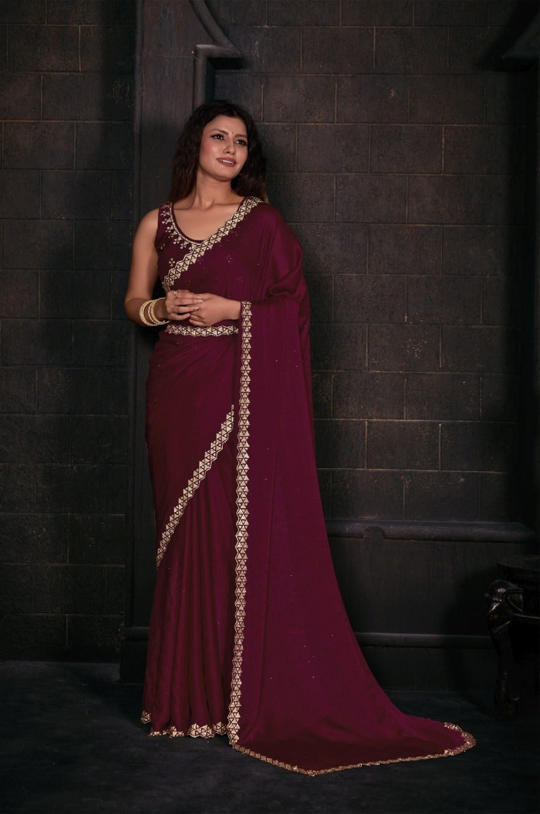 Georgette Silk saree