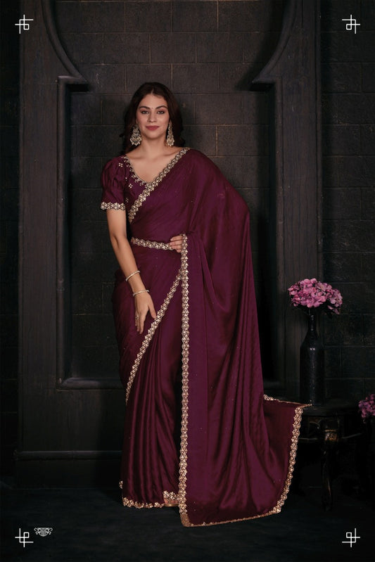 Georgette Silk saree