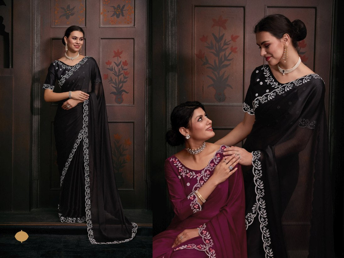 Georgette Silk saree