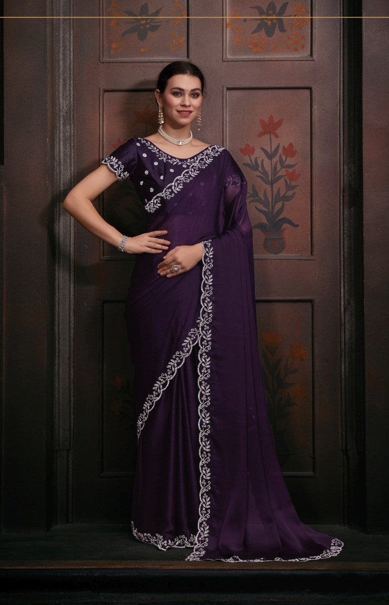 Georgette Silk saree