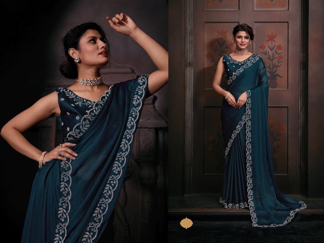 Georgette Silk saree