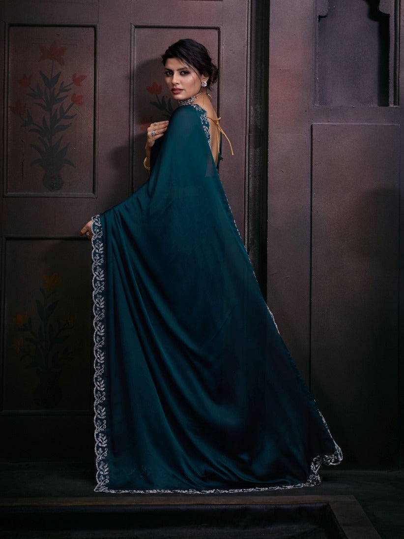 Georgette Silk saree