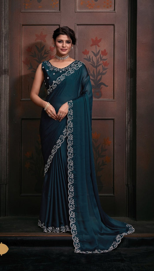 Georgette Silk saree