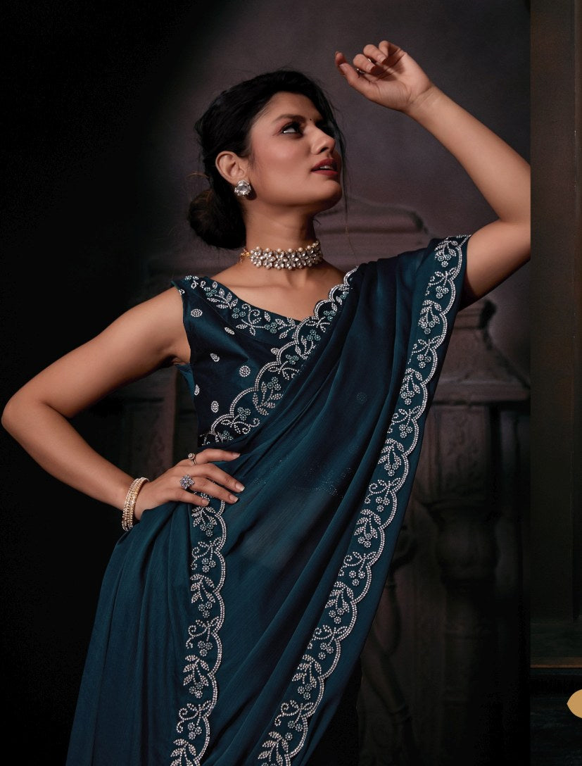 Georgette Silk saree