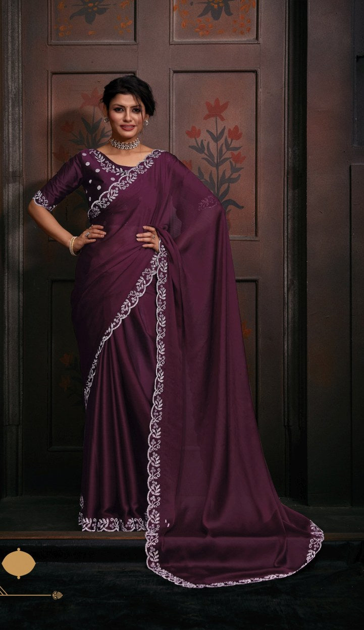 Georgette Silk saree