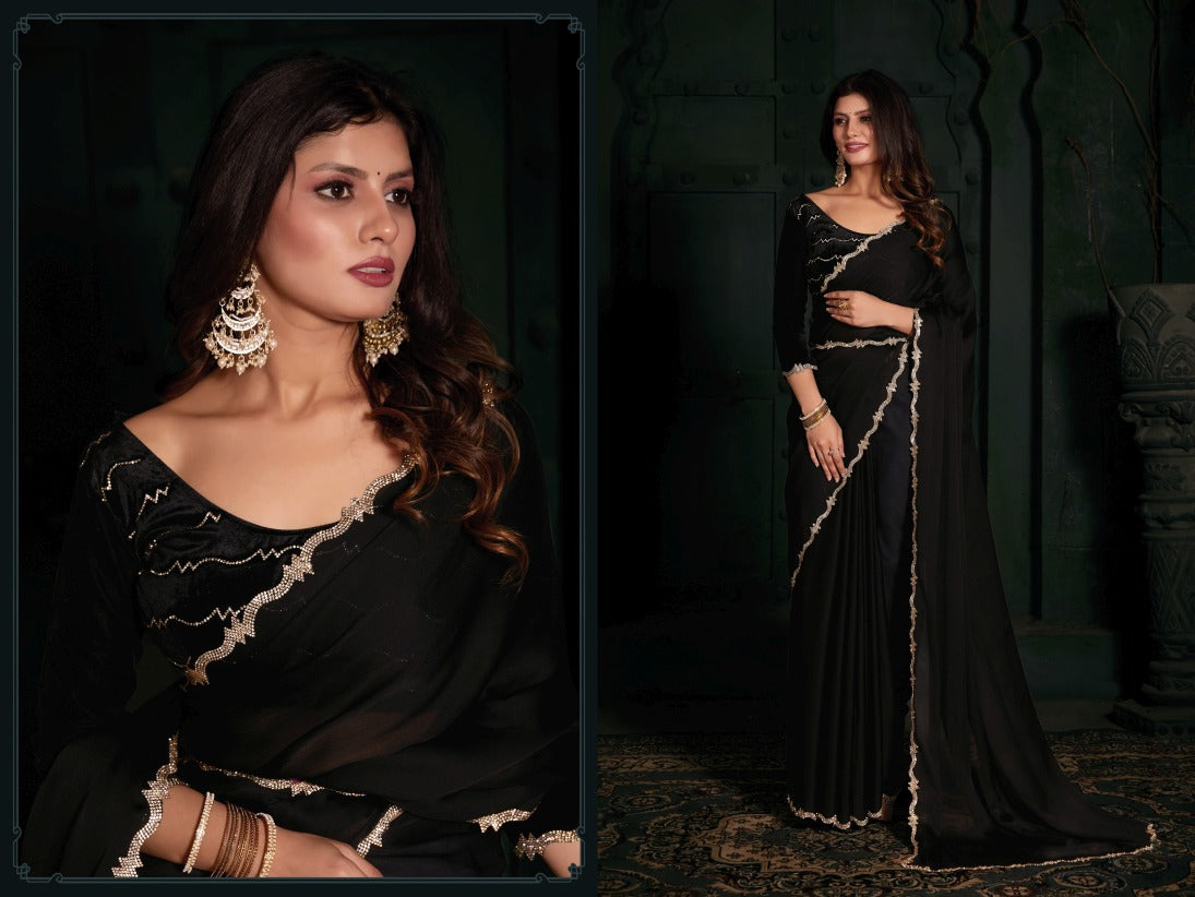 Pure Chiffon Silk Saree