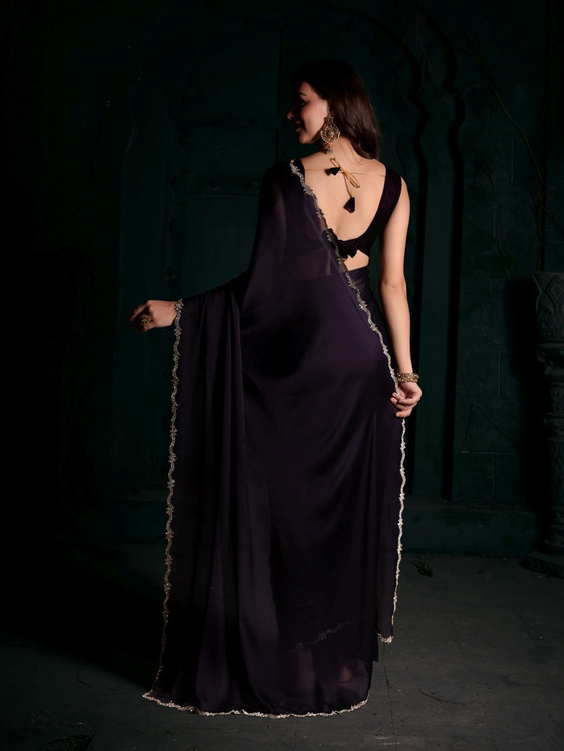 Pure Chiffon Silk Saree