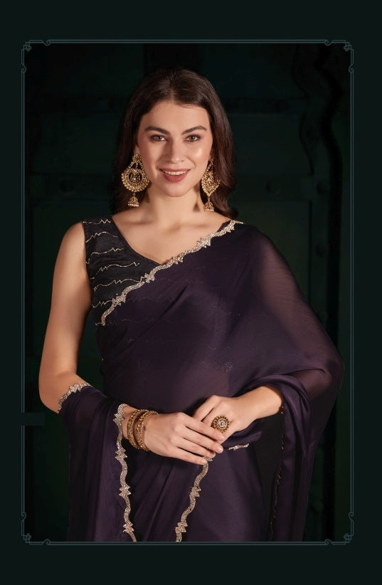 Pure Chiffon Silk Saree