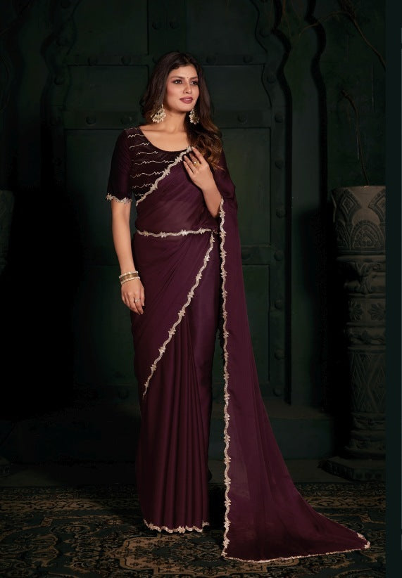 Pure Chiffon Silk Saree