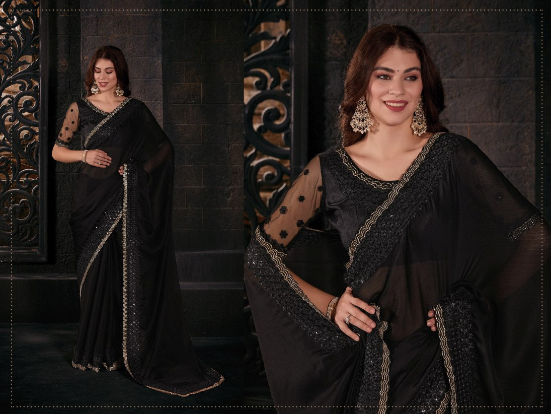 Pure Chiffon Silk Saree