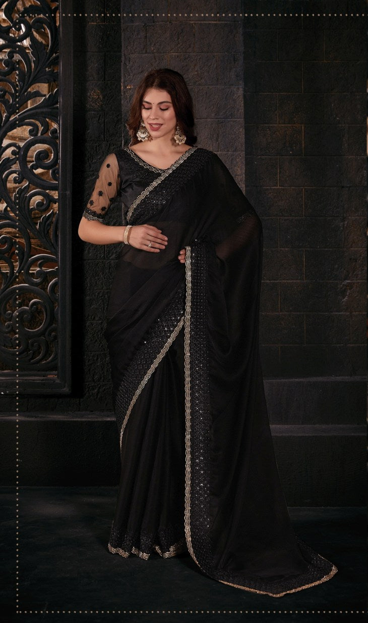 Pure Chiffon Silk Saree