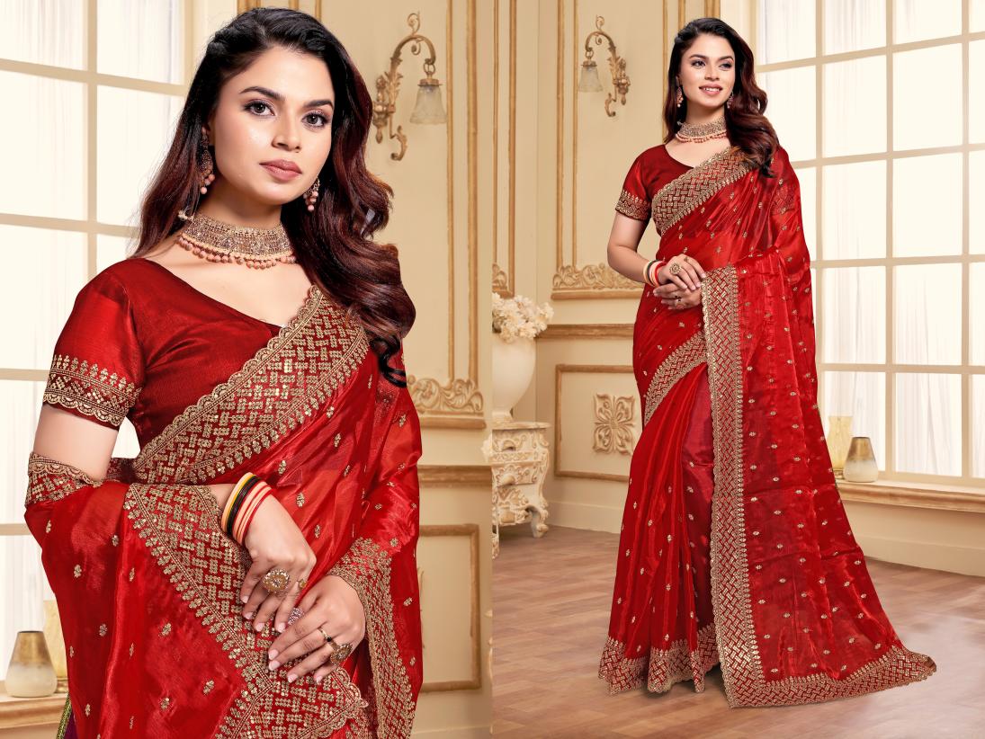 Catalog Designer Embroidery Work Saree