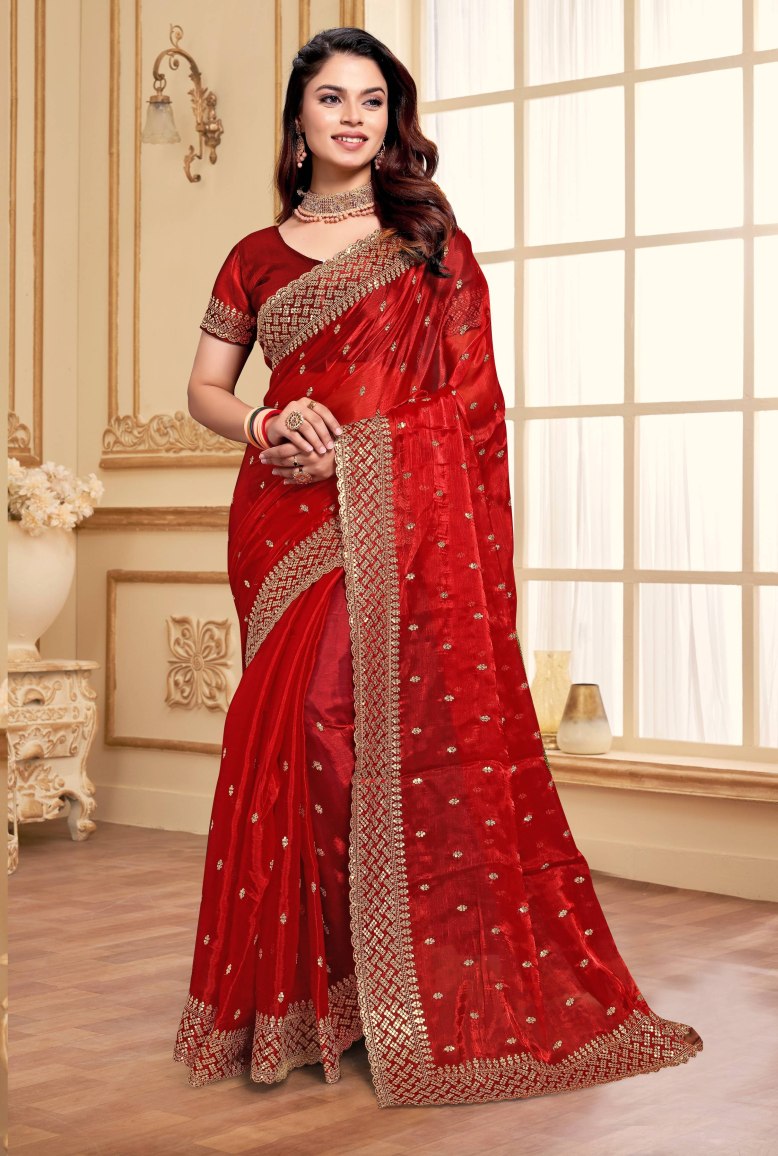 Catalog Designer Embroidery Work Saree