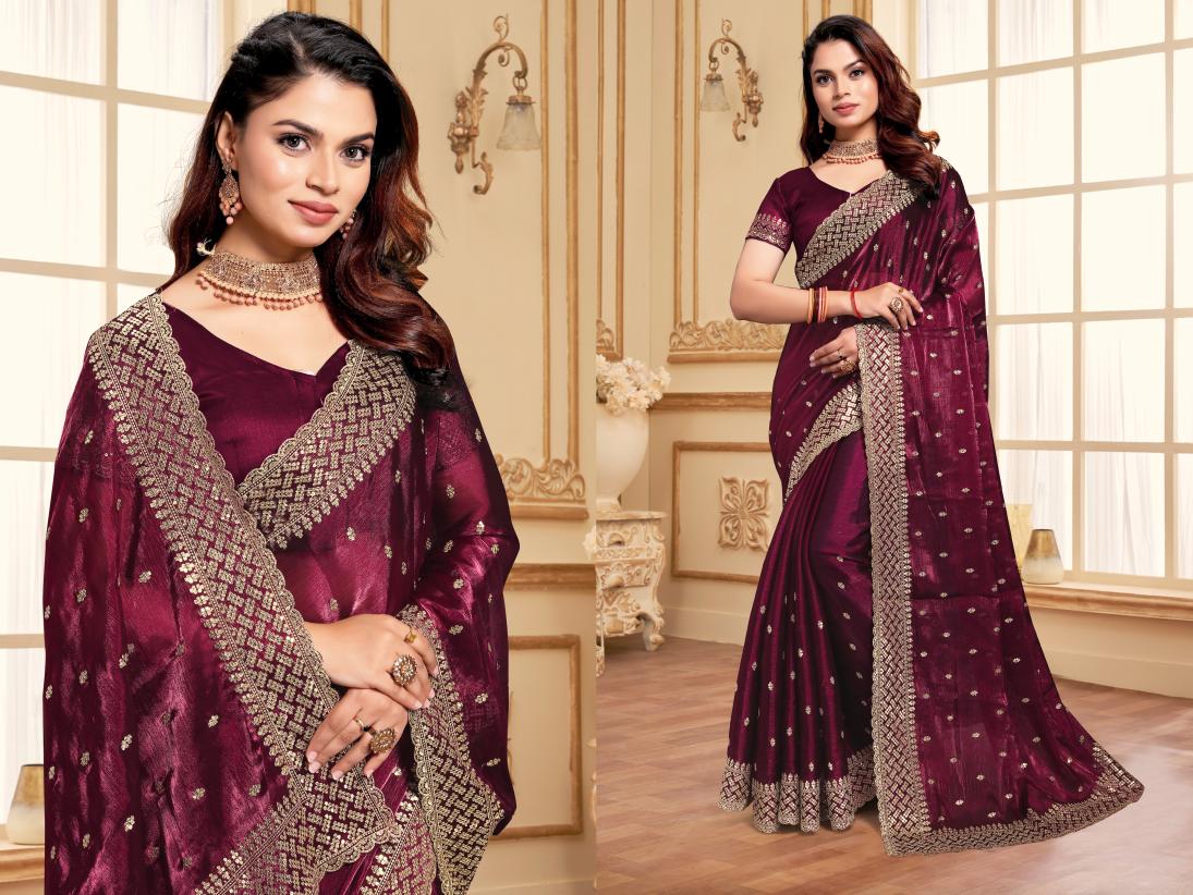 Catalog Designer Embroidery Work Saree