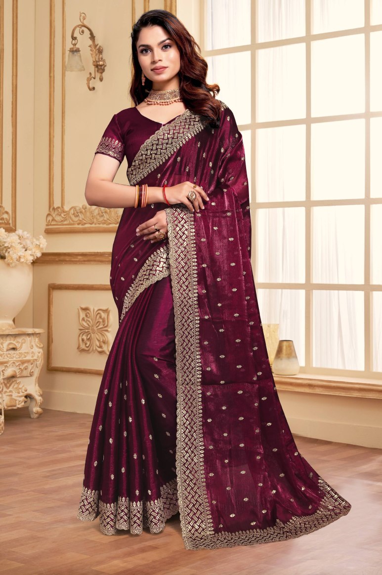 Catalog Designer Embroidery Work Saree