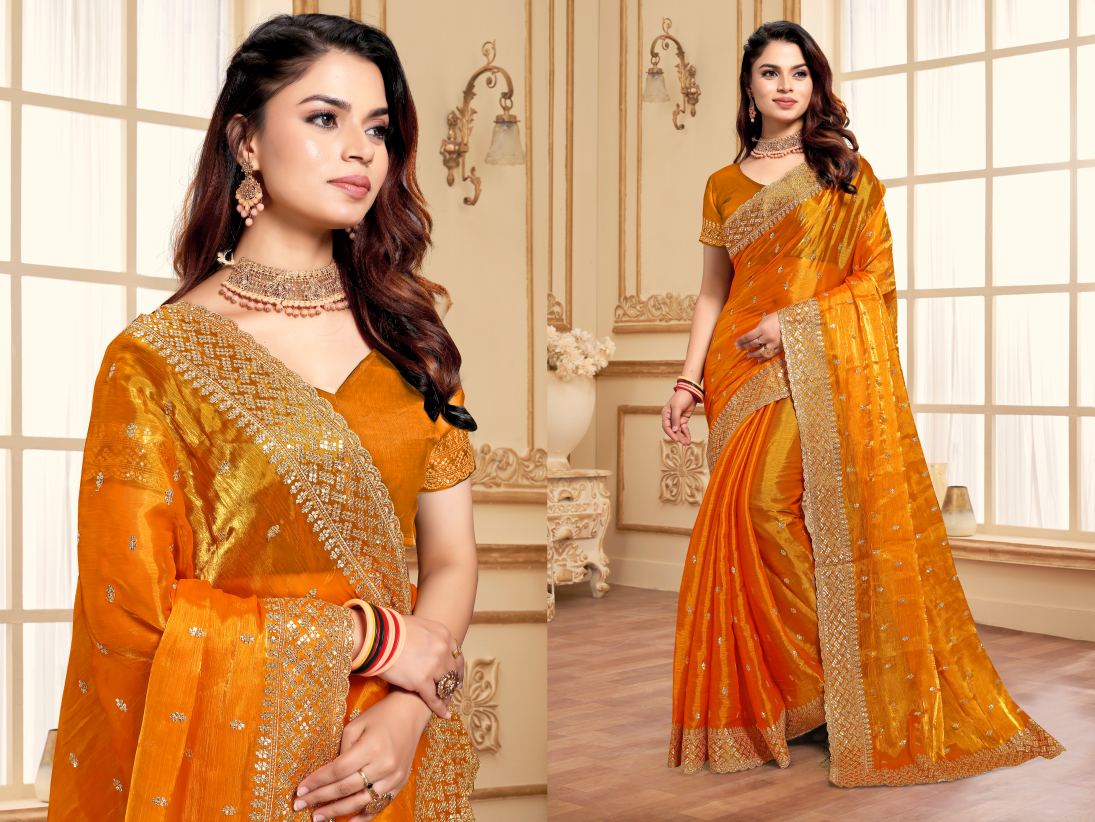 Catalog Designer Embroidery Work Saree