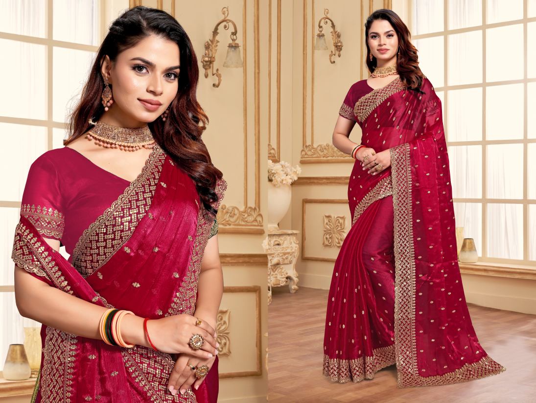 Catalog Designer Embroidery Work Saree